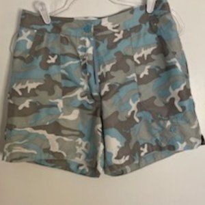 Guy Harvey by AFTCO Bluewater Blue/Gray Camo Womens Board Shorts Size 8